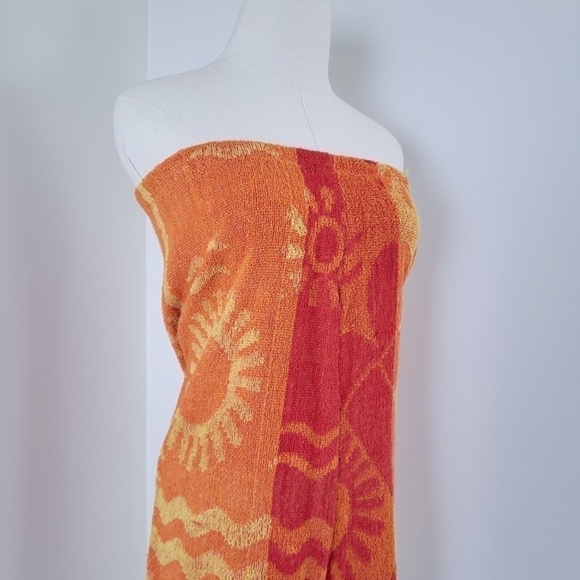 Reworked vintage towel romper shorts tube top sleeveless handmade thrift flip - Picture 4 of 12